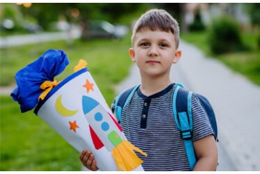 School cone design -  Designing a school cone: creative joy for the start of school