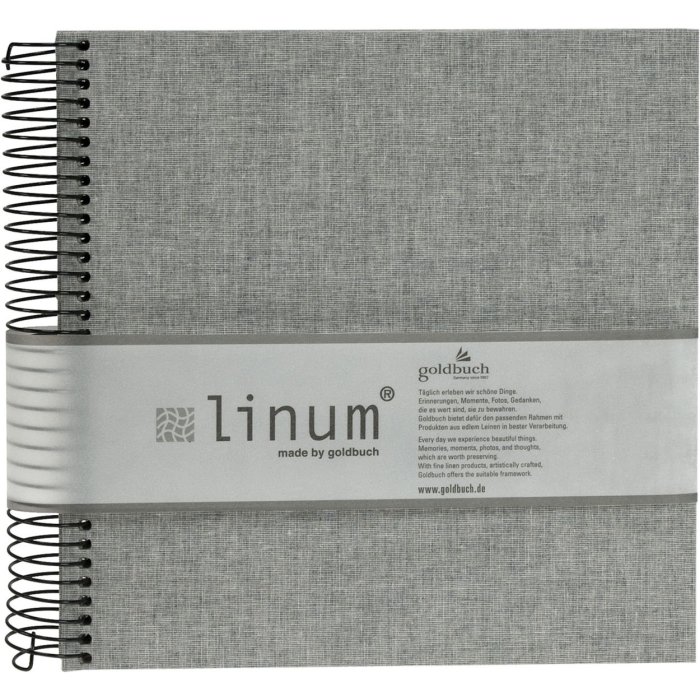 Goldbuch Spiral album Linum gray 22x20 cm 40 sides