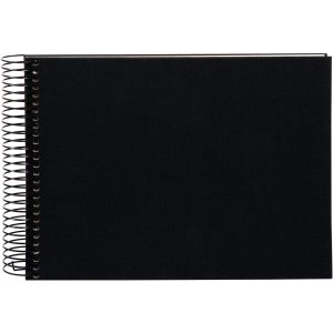 Spiral album Bella Vista black 25x17 cm white pages