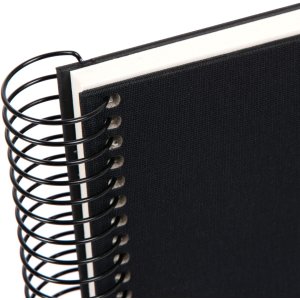 Spiral album Bella Vista black 25x17 cm white pages