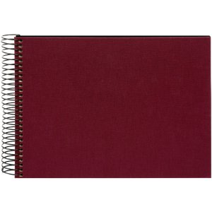 Spiral album Bella Vista Bordeaux 25x17 cm black pages