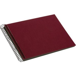 Spiral album Bella Vista Bordeaux 25x17 cm black pages