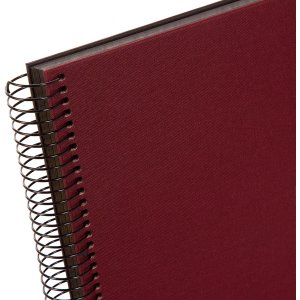 Spiral album Bella Vista Bordeaux 25x17 cm black pages