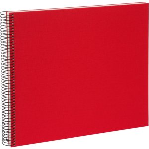 Spiral album Bella Vista red 35x30 cm white pages