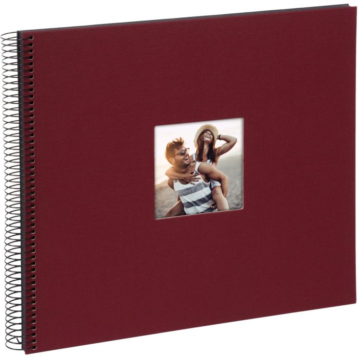 Goldbuch wire-o bound album Bella Vista wine-red 35x30 cm 40 black sides