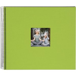 wire-o bound album Bella Vista green 35x30 cm black sides