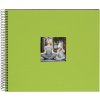 wire-o bound album Bella Vista green 35x30 cm black sides