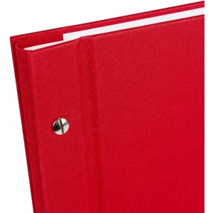 screw bound album Bella Vista red 30x25 cm white sides