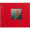 screw bound album Bella Vista red 30x25 cm white sides