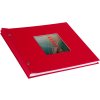 screw bound album Bella Vista red 30x25 cm white sides