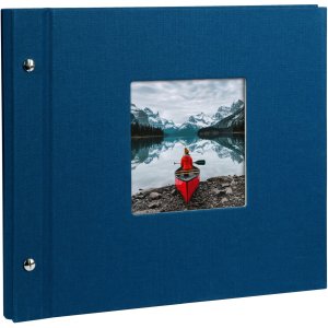 screw bound album Bella Vista blue 30x25 cm white sides