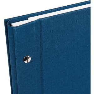 screw bound album Bella Vista blue 30x25 cm white sides