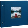 screw bound album Bella Vista blue 30x25 cm white sides