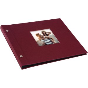 screw bound album Bella Vista bordeaux 30x25 cm black sides