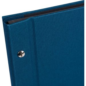 screw bound album Bella Vista blue 30x25 cm black sides