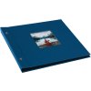 screw bound album Bella Vista blue 30x25 cm black sides