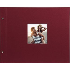 screw bound album Bella Vista bordeaux 39x31 cm white sides