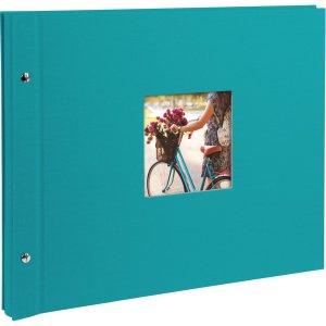 screw bound album Bella Vista turquoise 39x31 cm white sides