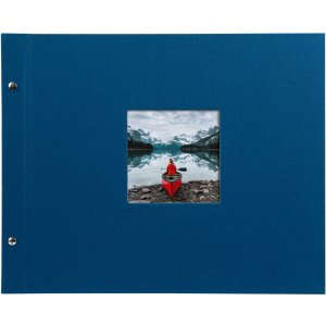 screw bound album Bella Vista blue 39x31 cm white sides