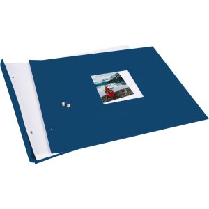 screw bound album Bella Vista blue 39x31 cm white sides