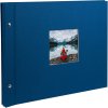 screw bound album Bella Vista blue 39x31 cm white sides