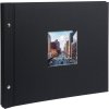 screw bound album Bella Vista black 39x31 cm white sides