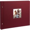 screw bound album Bella Vista bordeaux 39x31 cm black sides