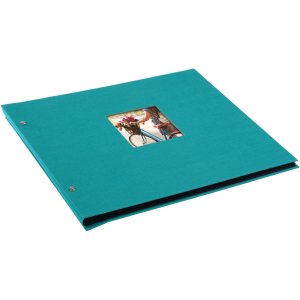 Goldbuch screw bound album Bella Vista turquoise 39x31 cm 40 black sides