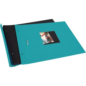 Goldbuch screw bound album Bella Vista turquoise 39x31 cm 40 black sides