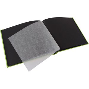 screw bound album Bella Vista green 39x31 cm black sides