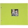 screw bound album Bella Vista green 39x31 cm black sides