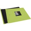 screw bound album Bella Vista green 39x31 cm black sides