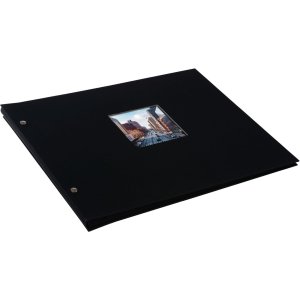 screw bound album Bella Vista black 39x31 cm black sides