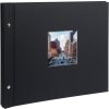 screw bound album Bella Vista black 39x31 cm black sides