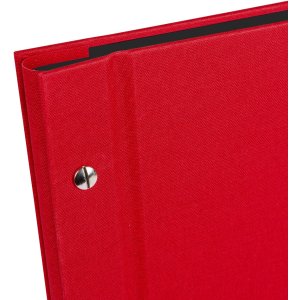 screw bound album Bella Vista red 39x31 cm black sides