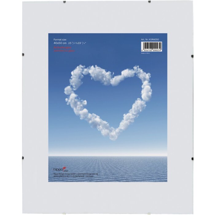 clip frame 40x60 cm anti reflex glass