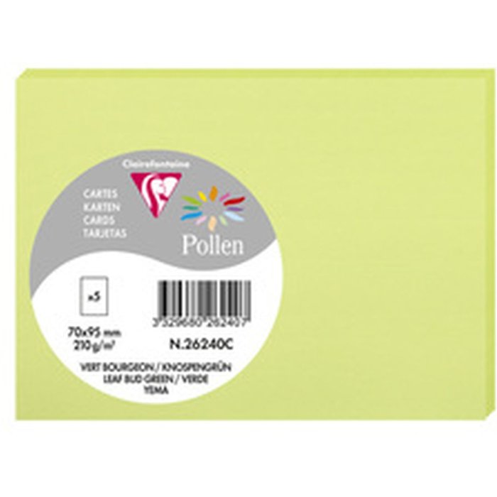 5 cards Pollen 70x95 mm bud green