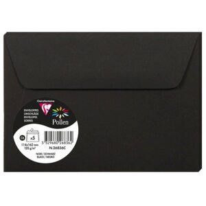 5 envelopes Pollen 114x162 mm black