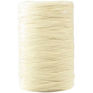 Raphia gift ribbon 13mmx100m roll synthetic ivory