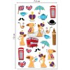 Pack Stickers Cooky 3D London, 7,5x12cm, 1 sheet