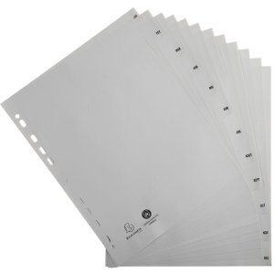 Ring binder Register PP A4 XXL Jan-Dec Gray