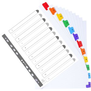 Exacompta register pages DIN A4 with 12 tabs