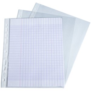 10 Sheet protectors PP 50µ 17x22cm Transparent white