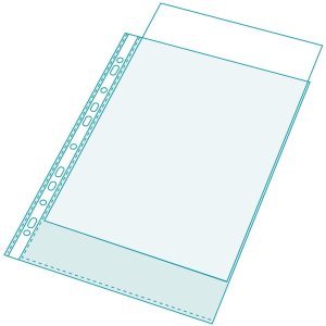 10 Sheet protectors PP 50µ 17x22cm Transparent white