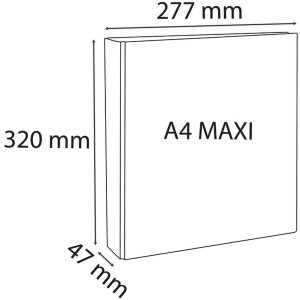 Ring binder of solid PP 2.3mm with 4 rings 30mm in D-form 49mm back 3 outer and inner sleeves 2, Crea Cover, A4 excess width Black