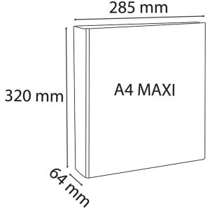 Ring binder of solid PP 2.8mm with 4 rings 40mm in D-form 67mm back 3 outer and inner sleeves 2, Crea Cover, A4 excess width Blue