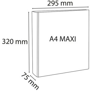 Ring binder of solid PP 2.8mm with 4 rings 50mm in D-form 78mm back 3 outer and inner sleeves 2, Crea Cover, A4 excess width White