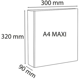 Ring binder of solid PP 2.8mm with 4 rings 60mm in D-form 90mm back 3 outer and inner sleeves 2, Crea Cover, A4 excess width White