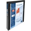 Ring binder of solid PP 2.3mm with 4 rings 25mm in D-form 47mm back 3 outer and inner sleeves 2, Crea Cover, A4 excess width Black