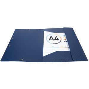 Binder with 3 flaps and elastic made from recycled PP 700? Forever, for A4 Blue